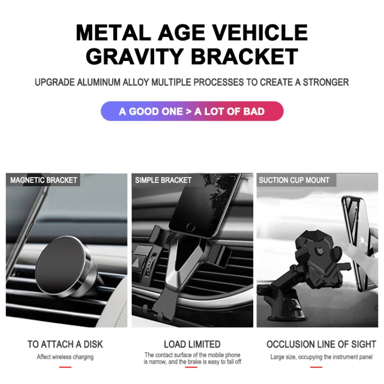 Car Metal Mobile Phone Aromatherapy Gravity Bracket Holder, Air Outlet Version