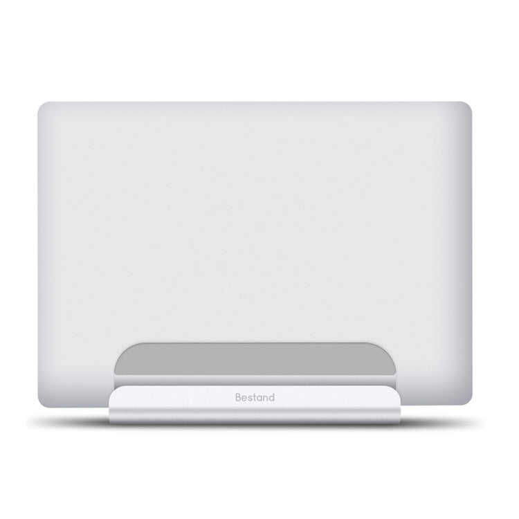 Bestand Aluminum Alloy Adjustable Laptop Vertical Stand Double Slots Cooling Holder (Silver)