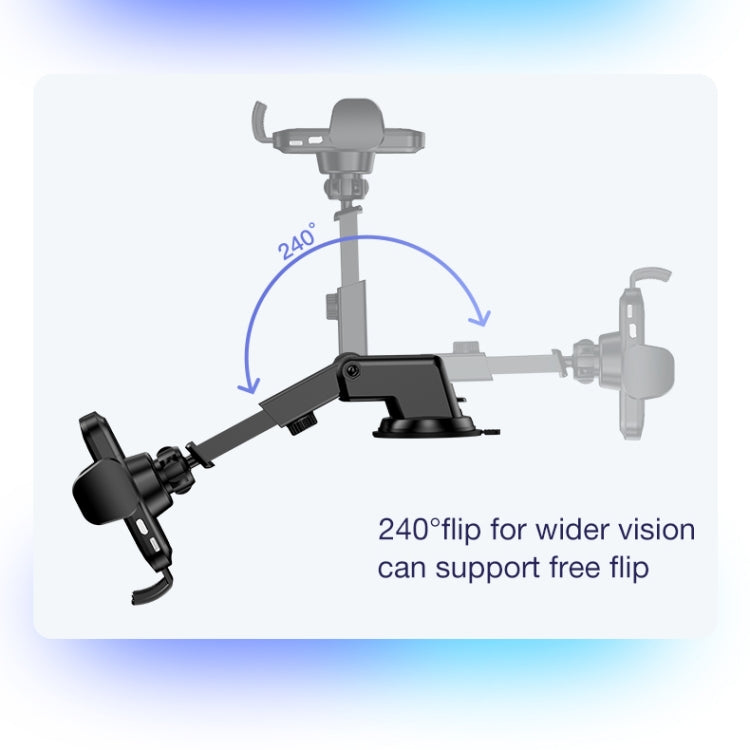 CAFELE Otto Series Car Water Cup (Fort) Holder,Suction Cup Telescopic Section + Cup Mouth Section(Black)