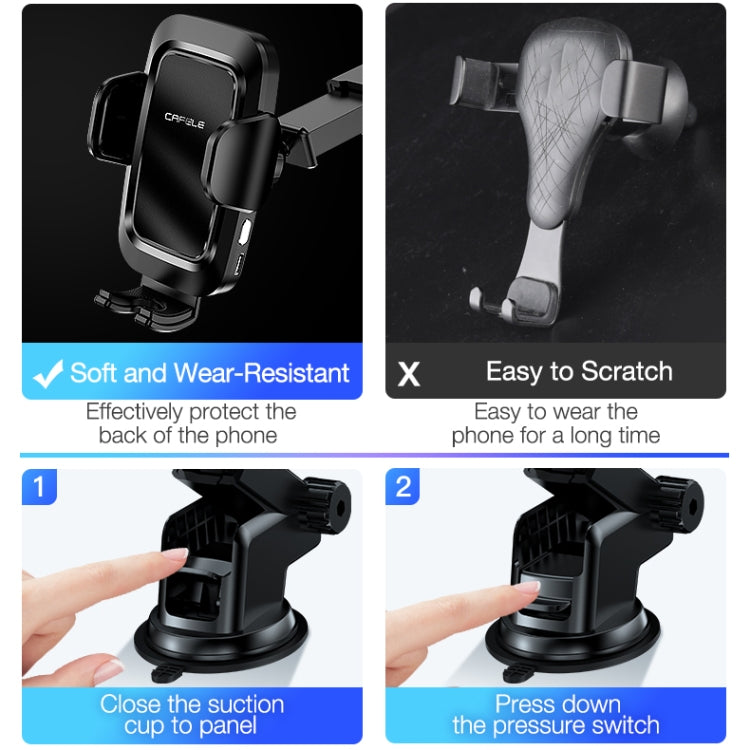 CAFELE Otto Series Car Water Cup (Fort) Holder,Suction Cup Retractable(Black)