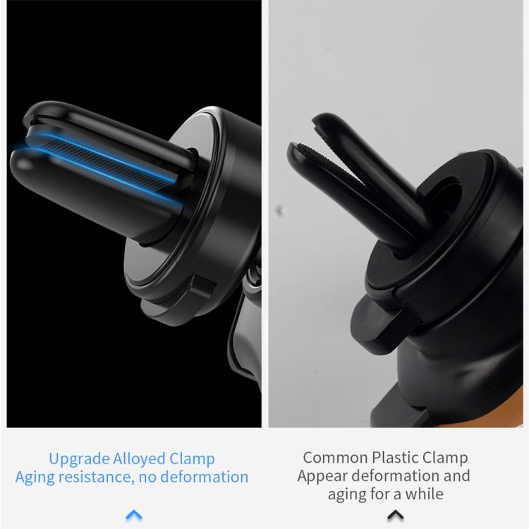 OCUBE O-C02 QC2.0 / QC3.0 Wireless Charger Car Air Outlet Holder Charger,Support 4 inch to 6.5 inch Phones, For iPhone, Galaxy, Nokia, Miui, LG and Other QI Standard Smart Phones