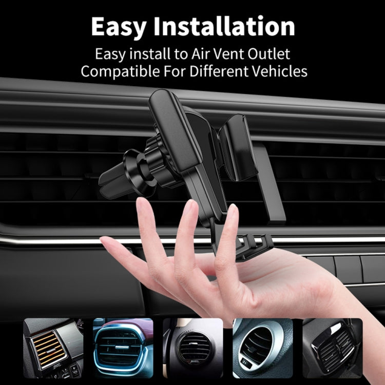 FLOVEME YXF204095_1 Car Air Outlet Mount Automatic Retractable Arm Phone Holder Stand for 4-6.5 inch Phone (Black)