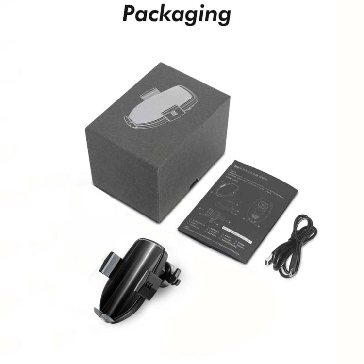 HAMTOD M20 10W Air Outlet 360 Degree Rotation QI Intelligent Sensor Car Wireless Charging Holder(Blue)