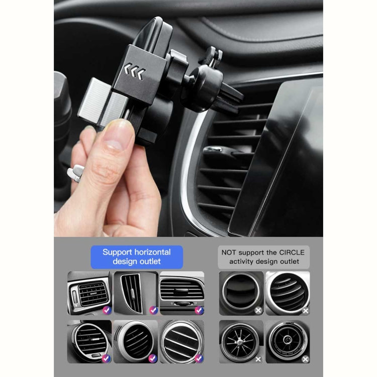 HAMTOD M20 10W Air Outlet 360 Degree Rotation QI Intelligent Sensor Car Wireless Charging Holder(Blue)