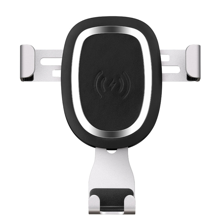 YAOMAISI 5V 1.5A Aluminum Alloy + ABS Gravity Holder Clamp Car Air Outlet Vent Fast Wireless Charger, For iPhone, Galaxy, Sony, Lenovo, HTC, Huawei, and other Smartphones