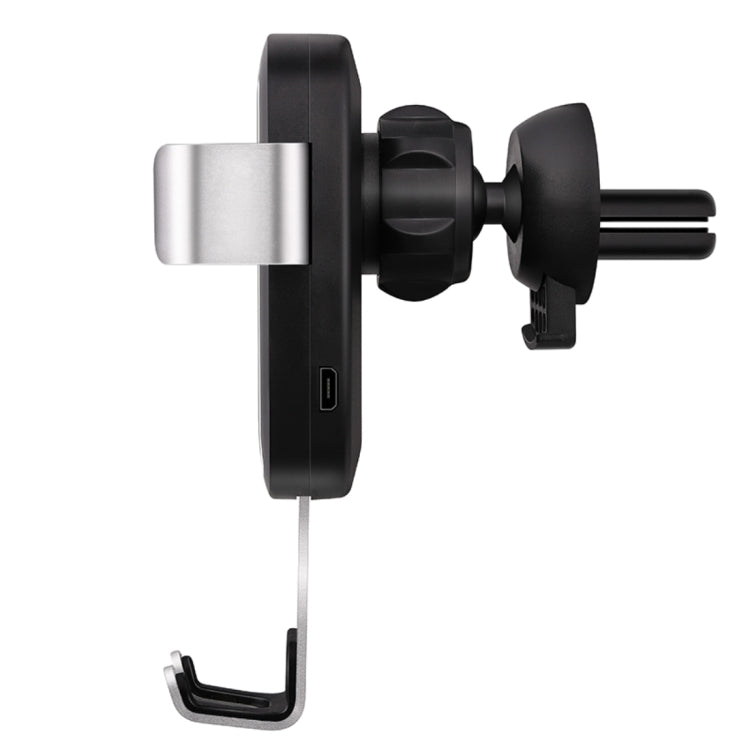 YAOMAISI 5V 1.5A Aluminum Alloy + ABS Gravity Holder Clamp Car Air Outlet Vent Fast Wireless Charger, For iPhone, Galaxy, Sony, Lenovo, HTC, Huawei, and other Smartphones
