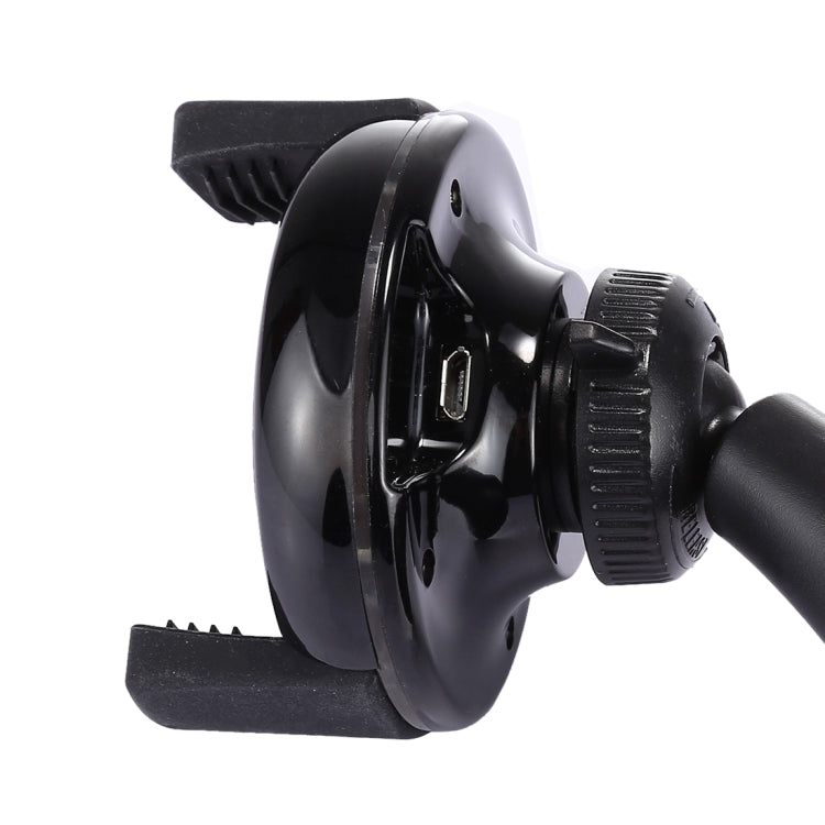 Universal 360 Degree Rotate Car Wireless Charger Phone Holder Stand Mount, Clip Width: 53-108mm, For iPhone, Samsung, LG, Nokia, HTC, Huawei, and other Smartphones(Black)