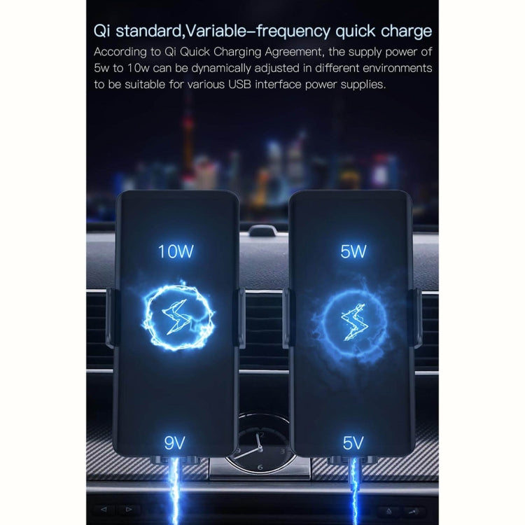 JAKCOM CH2 10W 4 - 6.5 inch Mobile Phone Smart Car Wireless Charging Charger Holder(Black)