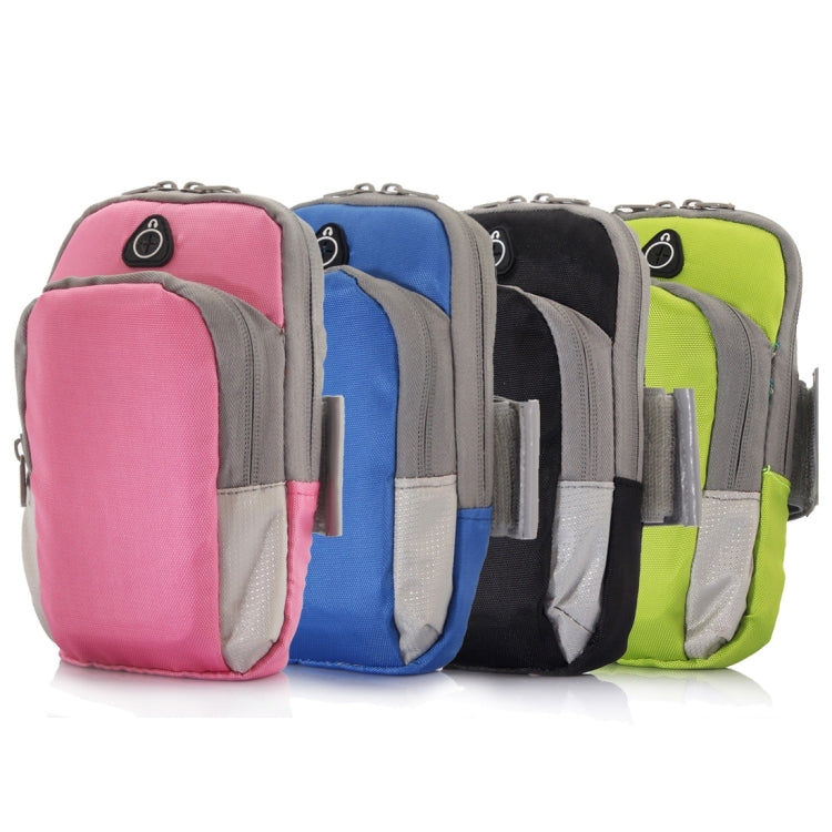 Universal Zipper Double Bag Multi-functional Sport Arm Case with Earphone Hole for iPhone X , iPhone, Samsung, HTC, Sony, Lenovo, Huawei, Xiaomi and other Smartphones, Internal Size: 17.5x10x3cm