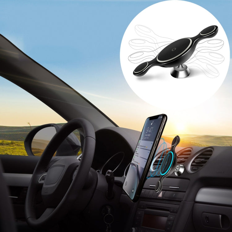 HC19 HAMTOD Qi Standard Fast Wireless Charger Car Mount, For iPhone, Galaxy, Xiaomi, Huawei, HTC, Sony and Other Smartphones(Black)