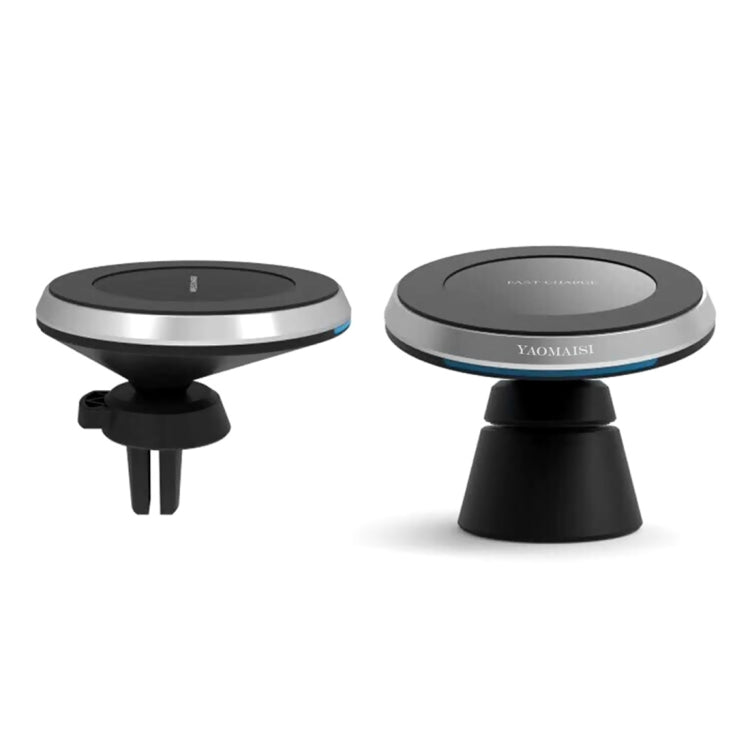 YAOMAISI M-02 2 in 1 Qi Standard Car Wireless Charging + Magnetic Holder for Car, Home, Office, For iPhone, Samsung, LG, Nokia, HTC, Huawei, and other Smartphones