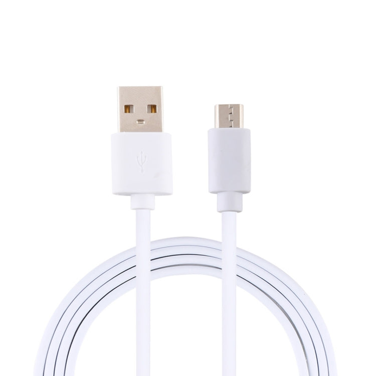 2A USB Male to Micro USB Male Interface Injection Plastic Charge Cable, Length: 1m(White)