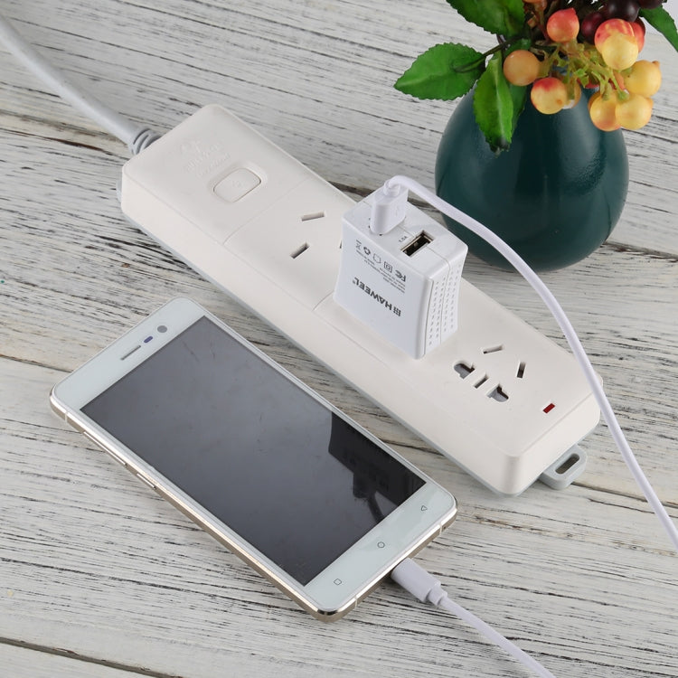 2A USB Male to Micro USB Male Interface Injection Plastic Charge Cable, Length: 1m(White)