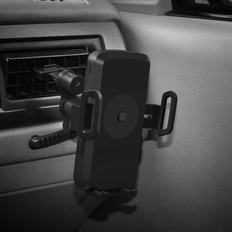 C1 10W Car Wireless Charger for iPhone XR / XS Max / Galaxy S9+ / S9 / Huawei Mate 20 Pro and Other QI-enabled Device(Black)