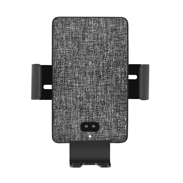 C13 10W Cloth Texture Car Wireless Charger for iPhone XR / XS Max / Galaxy S9+ / S9 / Huawei Mate 20 Pro and Other Qi-compatible Phone, Support Voice Control(Black)