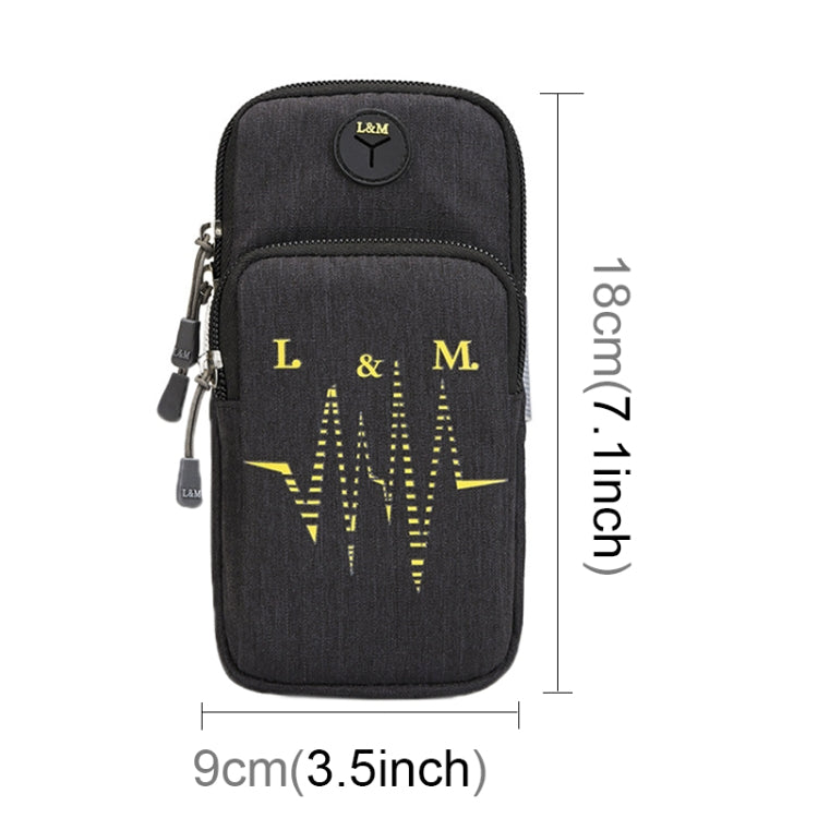 Universal 6.2 inch or Under Phone Zipper Double Bag Multi-functional Sport Arm Case with Earphone Hole, For iPhone, Samsung, Sony, Oneplus, Xiaomi, Huawei, Meizu, Lenovo, ASUS, Cubot, Ulefone, Letv, DOOGEE, Vkworld, and other Smartphones