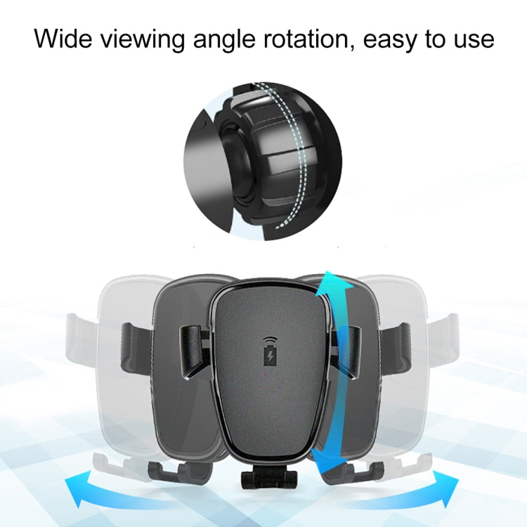 HAMTOD Air Outlet Mount Phone Holder Cradle 5-10W Fast Charging Wireless Car Charger, For iPhone, Samsung, LG, HTC, Huawei and other 4-6 inch Smartphones