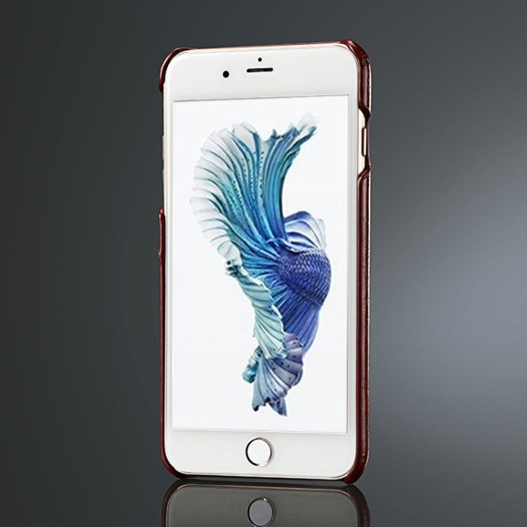 Fierre Shann Retro Oil Wax Texture PU Leather Case for iPhone 8 Plus & 7 Plus, with Card Slots