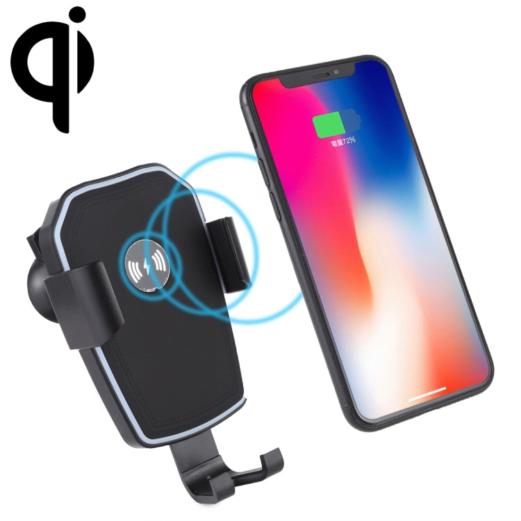 K81 10W QI Universal Rotating Gravity Induction Car Wireless Charging Mobile Phone Holder with Suction Cup