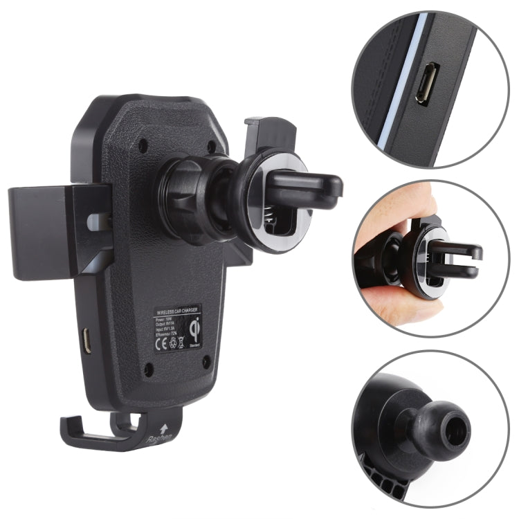 K81 10W QI Universal Rotating Gravity Induction Car Wireless Charging Mobile Phone Holder with Suction Cup