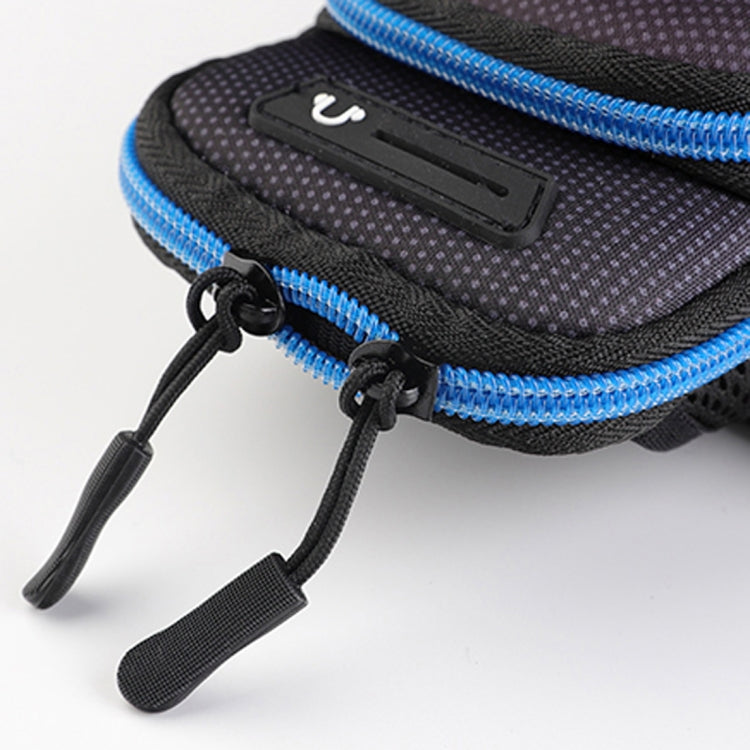 Multi-functional Universal Double Layer Zipper Letter Sport Arm Case Phone Bag with Earphone Hole for 6.6 Inch or Below Smartphones