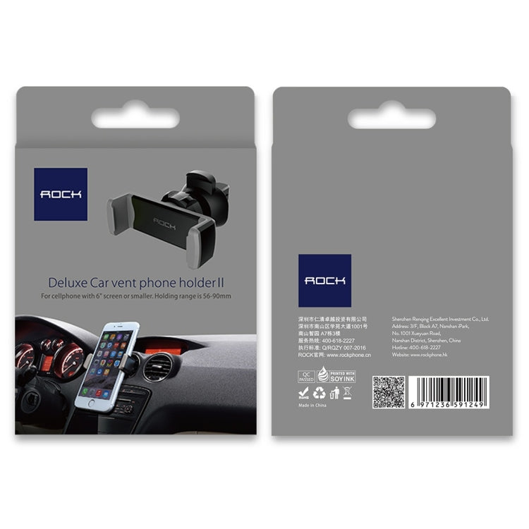 ROCK Deluxe Car Vent Phone Holder Mount, For iPhone, Galaxy, Huawei, Xiaomi, Lenovo, Sony, LG, HTC and Other Smartphones