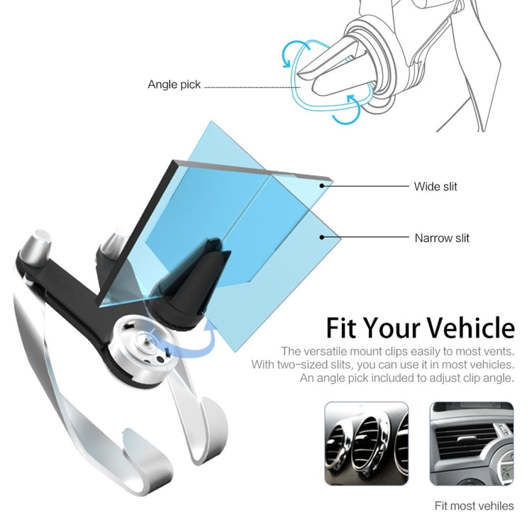 ROCK AutoBot M Air Vent Car Mount, For iPhone, Galaxy, Huawei, Xiaomi, Lenovo, Sony, LG, HTC and Other Smartphones