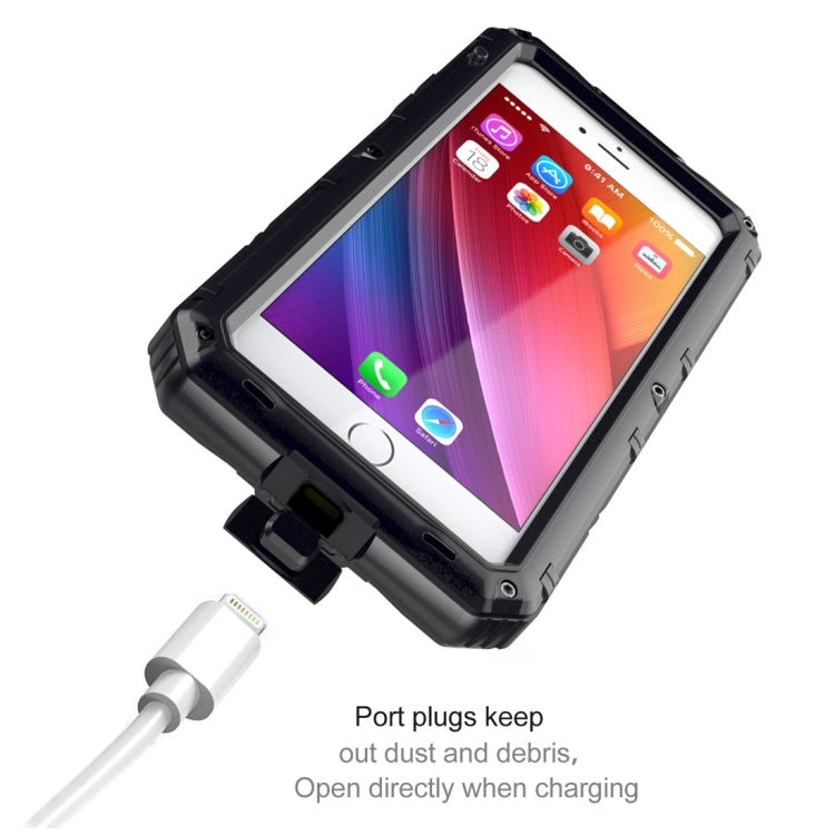 Waterproof Dustproof Shockproof Zinc Alloy + Silicone Case for iPhone 8 Plus & 7 Plus