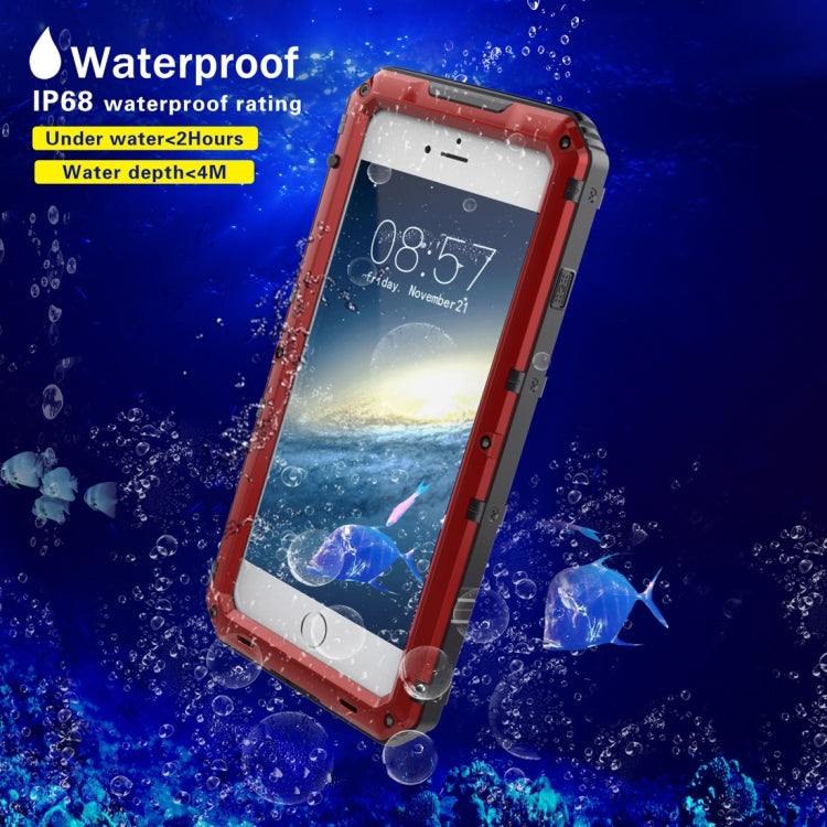Waterproof Dustproof Shockproof Zinc Alloy + Silicone Case for iPhone 8 Plus & 7 Plus