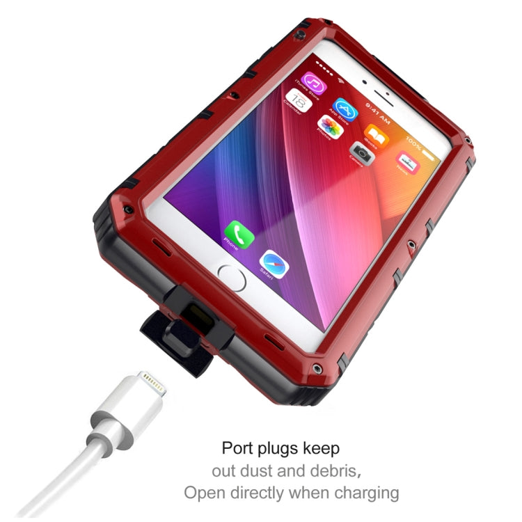 Waterproof Dustproof Shockproof Zinc Alloy + Silicone Case for iPhone 8 Plus & 7 Plus