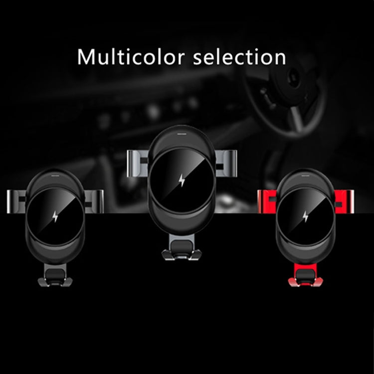 lenuo CL-28 Clamping Gravity Holder Car Air Vent Mount Qi Wireless Charger, For iPhone, Galaxy, Sony, Lenovo, HTC, Huawei, and other Smartphones(Black)