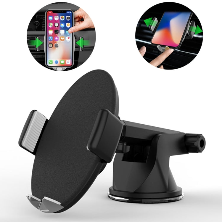 HAMTOD HMT4 Desktop Suction Cup Base Smart Automatic Clamp Phone Holder Stand, For iPhone, Galaxy, Sony, Lenovo, HTC, Huawei and other 4-6 inches Smartphones(Black)