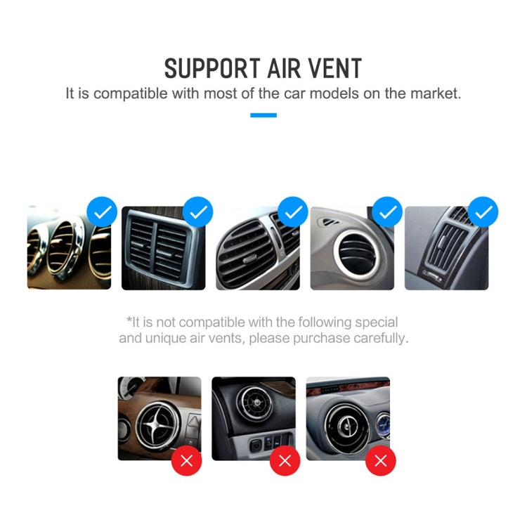 ROCK AutoBot Car Air Vent Mount Universal Phone Holder Cradle Stand, For