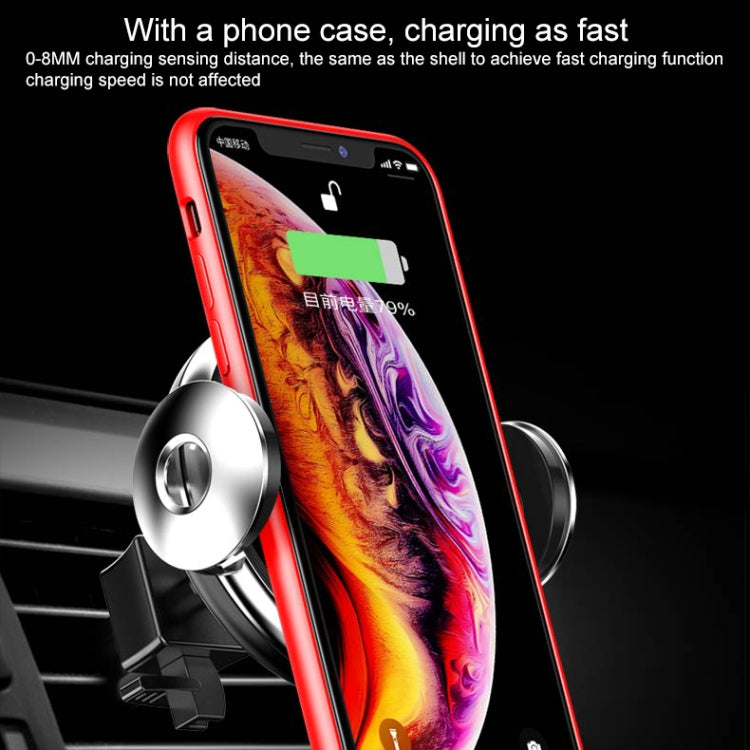 TOTUDESIGN CACW-037 Stellar Series Wireless Charger Car Holder, For iPhone, Galaxy, Sony, Lenovo, HTC, Huawei and other 4.0-6.5 inch Smartphones(Black)