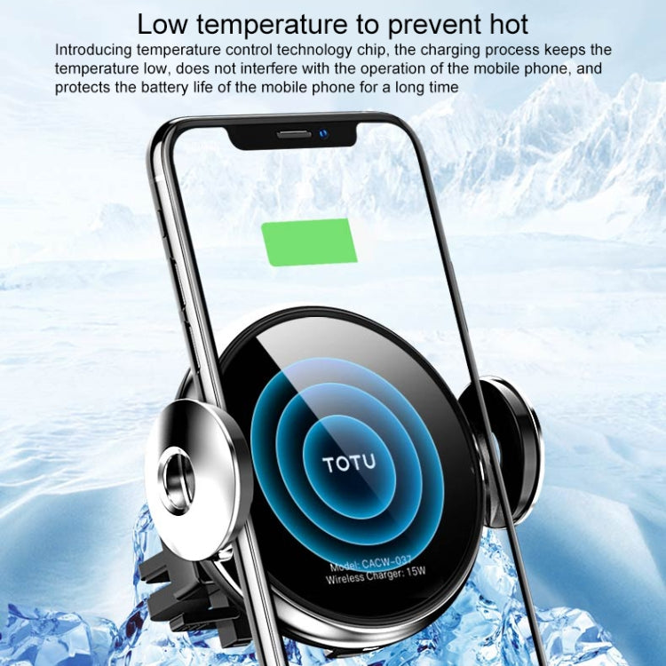TOTUDESIGN CACW-037 Stellar Series Wireless Charger Car Holder, For iPhone, Galaxy, Sony, Lenovo, HTC, Huawei and other 4.0-6.5 inch Smartphones(Black)