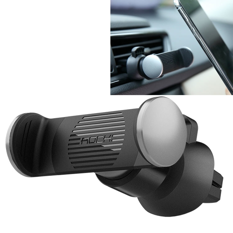 ROCK Universal Pro Air Vent Car Mount, For iPhone, Galaxy, Huawei, Xiaomi, Lenovo, Sony, LG, HTC and Other Smartphones(Silver)