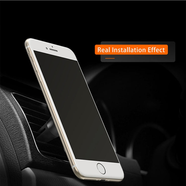 ROCK 360 Degree Rotation Universal Car Air Vent Mount Magnetic Phone Holder Stand, For iPhone, Galaxy, Huawei, Xiaomi, Lenovo, Sony, LG, HTC and Other Smartphones(Black)