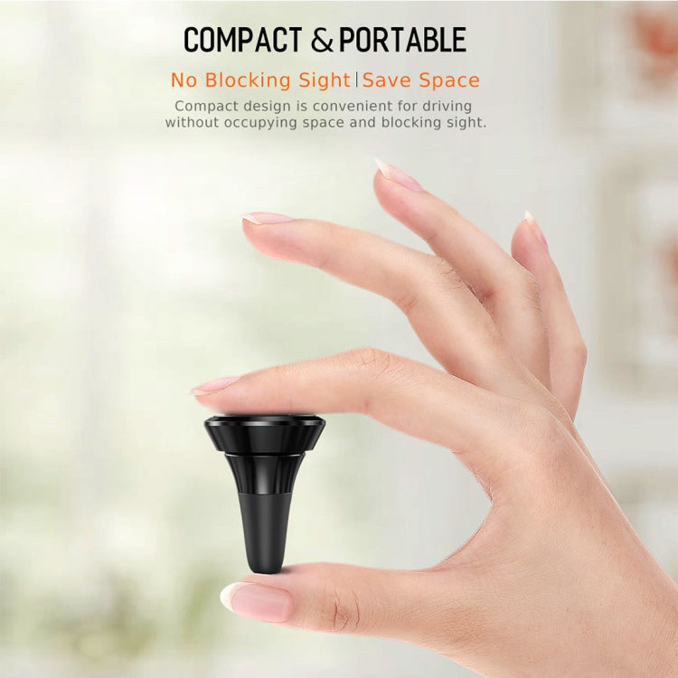 ROCK 360 Degree Rotation Universal Car Air Vent Mount Magnetic Phone Holder Stand, For iPhone, Galaxy, Huawei, Xiaomi, Lenovo, Sony, LG, HTC and Other Smartphones(Black)