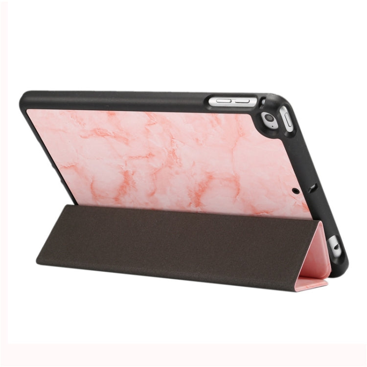 Marble Texture Pattern Horizontal Flip Leather Case for iPad Mini 2019, with Three-folding Holder & Pen Slot & Sleep / Wake-up Function