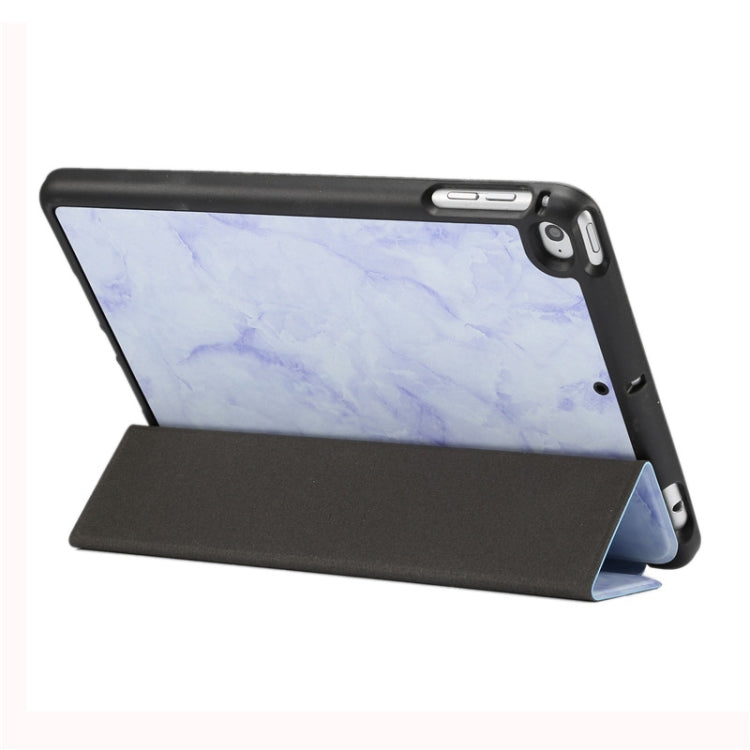 Marble Texture Pattern Horizontal Flip Leather Case for iPad Mini 2019, with Three-folding Holder & Pen Slot & Sleep / Wake-up Function