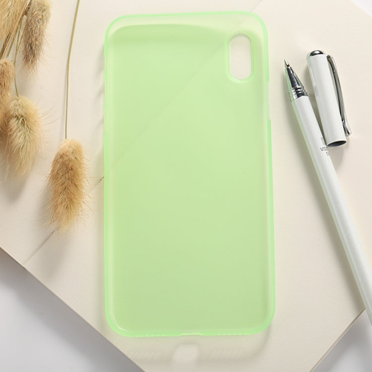For iPhone X / XS Ultra-thin Frosted PP Protective Back Cover Case