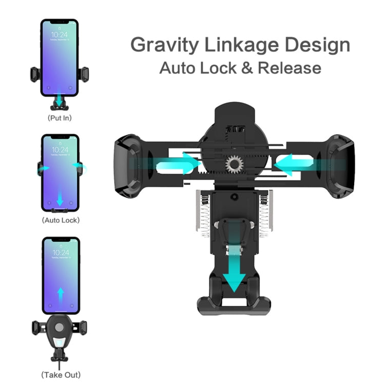 OCUBE S001 Wireless Charger Car Air Outlet Holder Charger,Support 4.7 inch to 6 inch Phones, For iPhone, Galaxy, Huawei, Xiaomi, LG, HTC and Other QI Standard Smart Phones