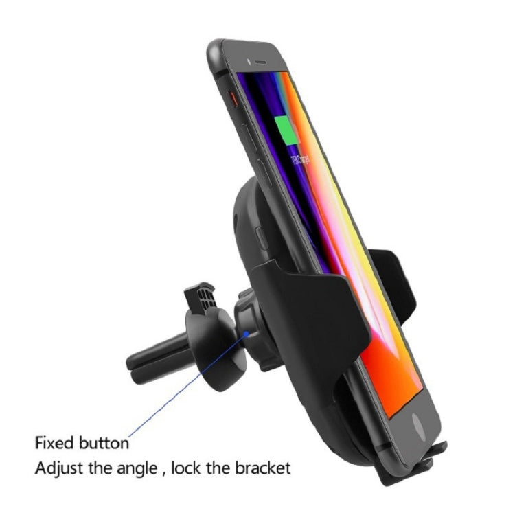 C10 Infrared Sensing Automatic Car Air Outlet Bracket Qi Standard Wireless Charger(Black)