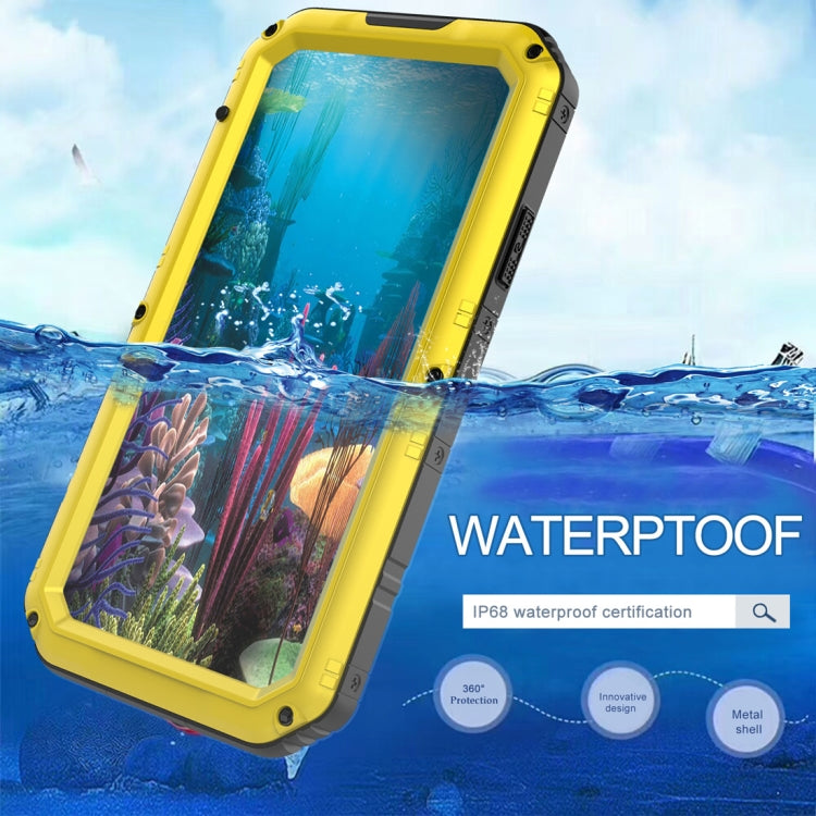 For iPhone XR Waterproof Dustproof Shockproof Zinc Alloy + Silicone Case