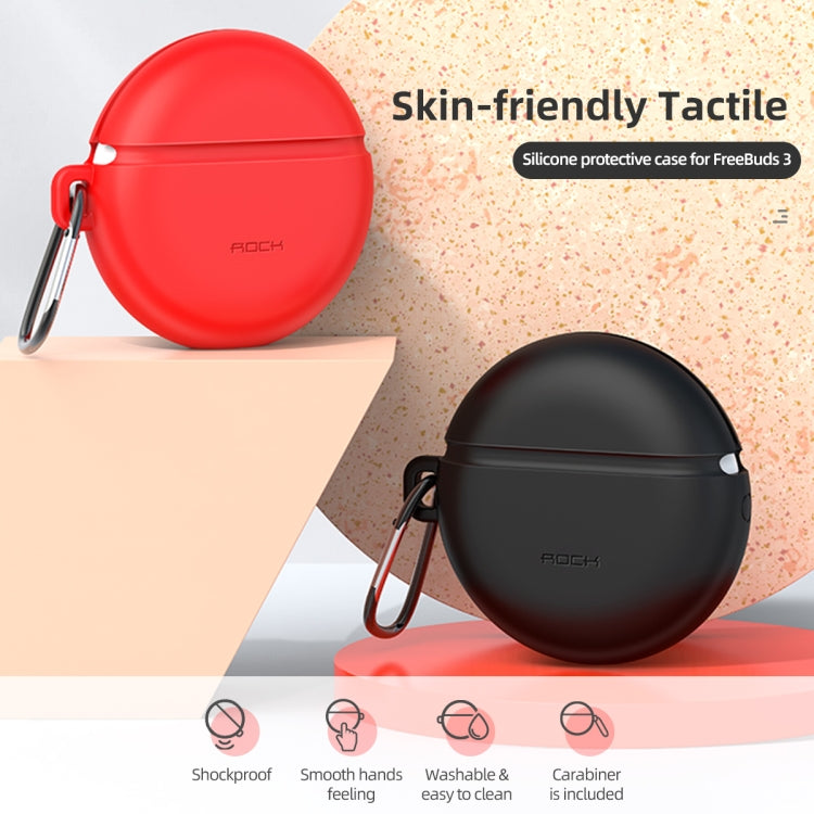 ROCK For Huawei FreeBuds 3 Silicone Wireless Bluetooth Earphone Protective Case Storage Box