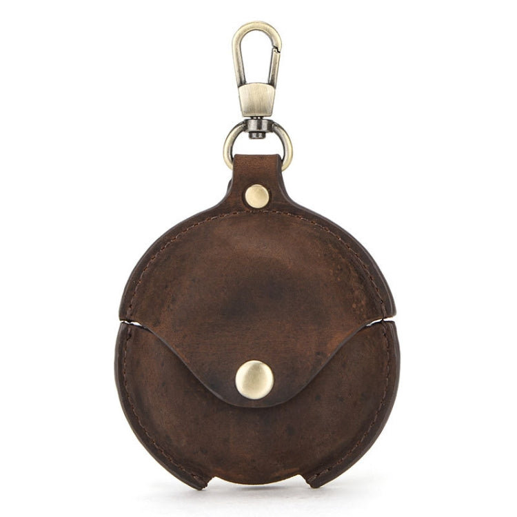 CF1111 For Huawei FreeBuds 3 Crazy Horse Texture Clamshell Earphone Protective Leather Case with Hook