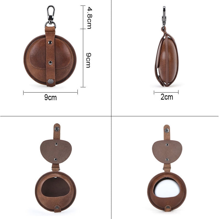 CF1042C For Huawei FreeBuds 3 Crazy Horse Texture Multifunction Earphone Protective Leather Case with Hook