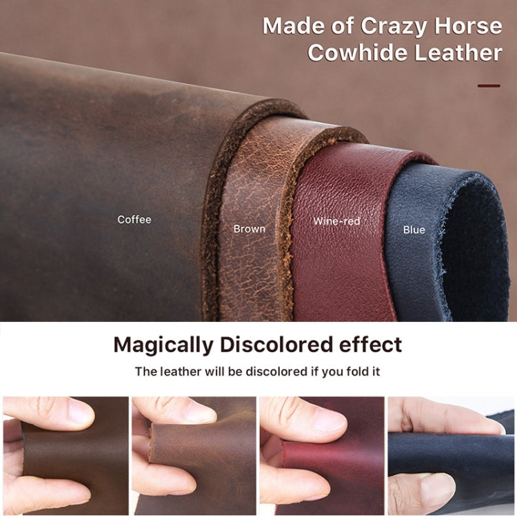 CF1042C For Huawei FreeBuds 3 Crazy Horse Texture Multifunction Earphone Protective Leather Case with Hook