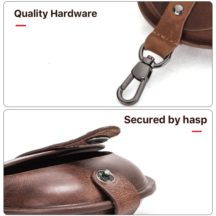 CF1042C For Huawei FreeBuds 3 Crazy Horse Texture Multifunction Earphone Protective Leather Case with Hook