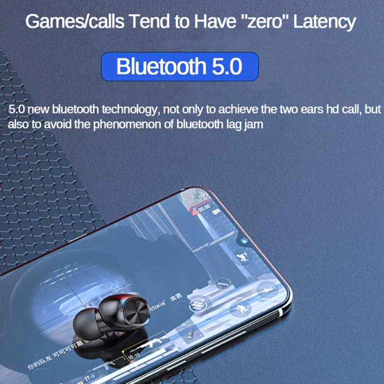 263 TWS CVC8.0 Noise Cancelling Bluetooth Earphone with Charging Box, Support Touch & Three-screen LED Battery Display & Phone Holder & Power Bank & HD Call & Voice Assistant(Black)